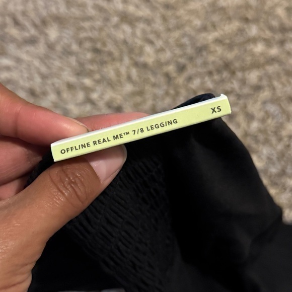 NWT OFFLINE By Aerie Real Me Smocked Legging Black Sz XS - Picture 9 of 10